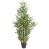 Künstlicher Bambus, Grün, Ca. 120 Cm, Kunststofftopf 16 X 13 Cm -Fashion Garden Store 2220101874 Minibambus x7 gruen 120cm im Topf 1290Blaetter 94845
