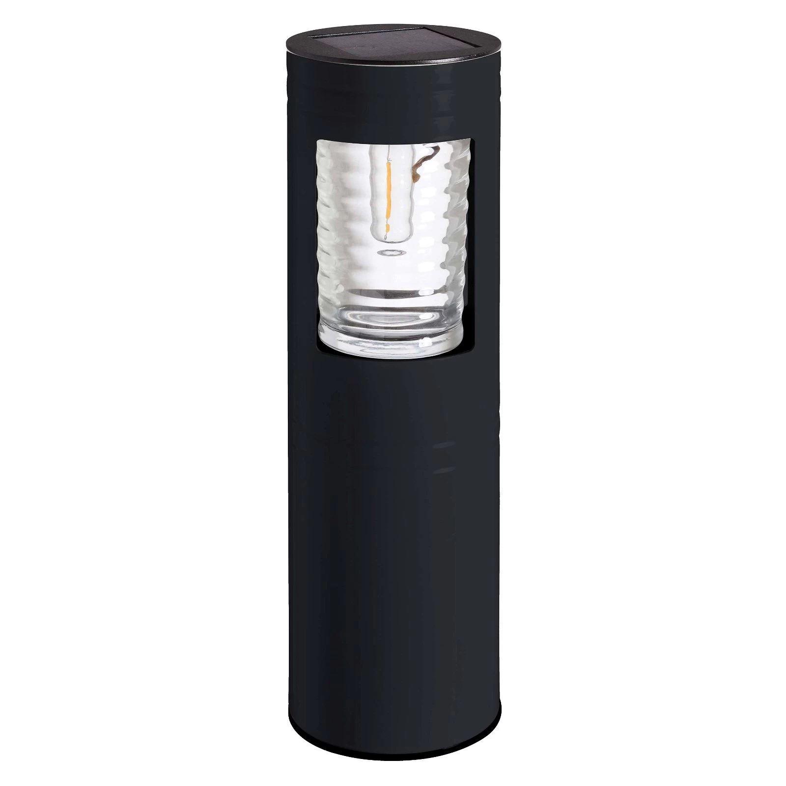 Solar-Poller „Vestal“ In Schwarz Aus Metall/Glas Mit 30 Lumen, Maße 46 X 10 Cm 4 Solar-Poller „Vestal“ In Schwarz Aus Metall/Glas Mit 30 Lumen, Maße 46 X 10 Cm – Bild 2