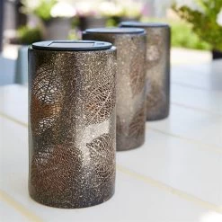 Solarleuchte Blatt, Antik Bronze, 9,0 X 9,0 X 15,3 Cm -Fashion Garden Store 2950100547 Solar Lampe Blatt 4 90063