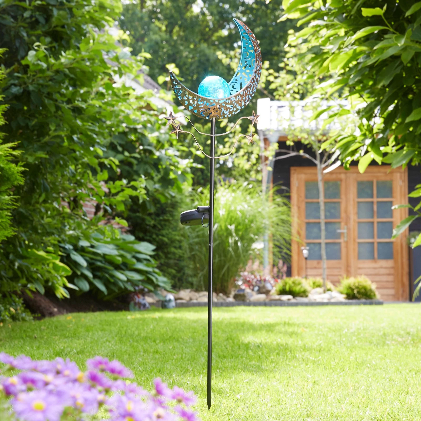 Solargartenstecker Mandala Moon, Blau, 17,5 X 6,0 X 85,0 Cm 3 Solargartenstecker Mandala Moon, Blau, 17,5 X 6,0 X 85,0 Cm