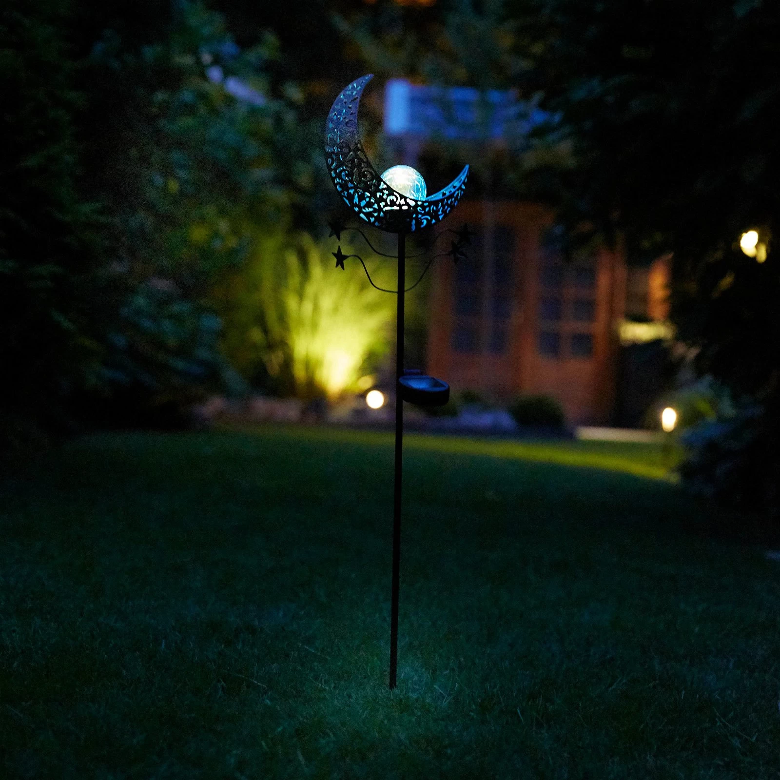 Solargartenstecker Mandala Moon, Blau, 17,5 X 6,0 X 85,0 Cm 5 Solargartenstecker Mandala Moon, Blau, 17,5 X 6,0 X 85,0 Cm – Bild 3