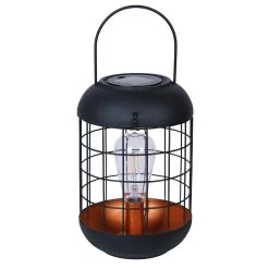 Solarlaterne 'Lighthouse', Schwarz, Metall, Höhe 26 Cm -Fashion Garden Store 2950100609 Solar Metall Tischlampe Modell Lighthous 2 96755