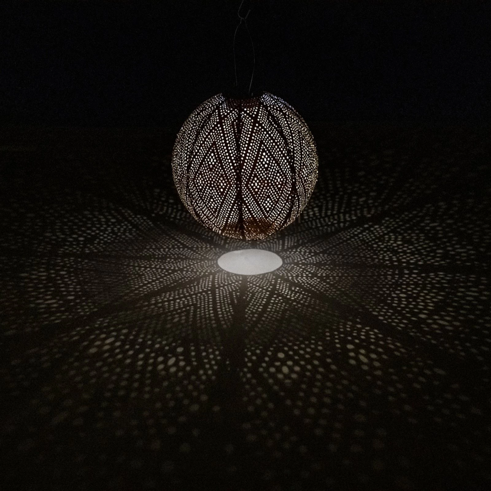 Solarlaterne 'Round', Kupfer, 28,9 X Ø30 Cm 4 Solarlaterne 'Round', Kupfer, 28,9 X Ø30 Cm – Bild 2