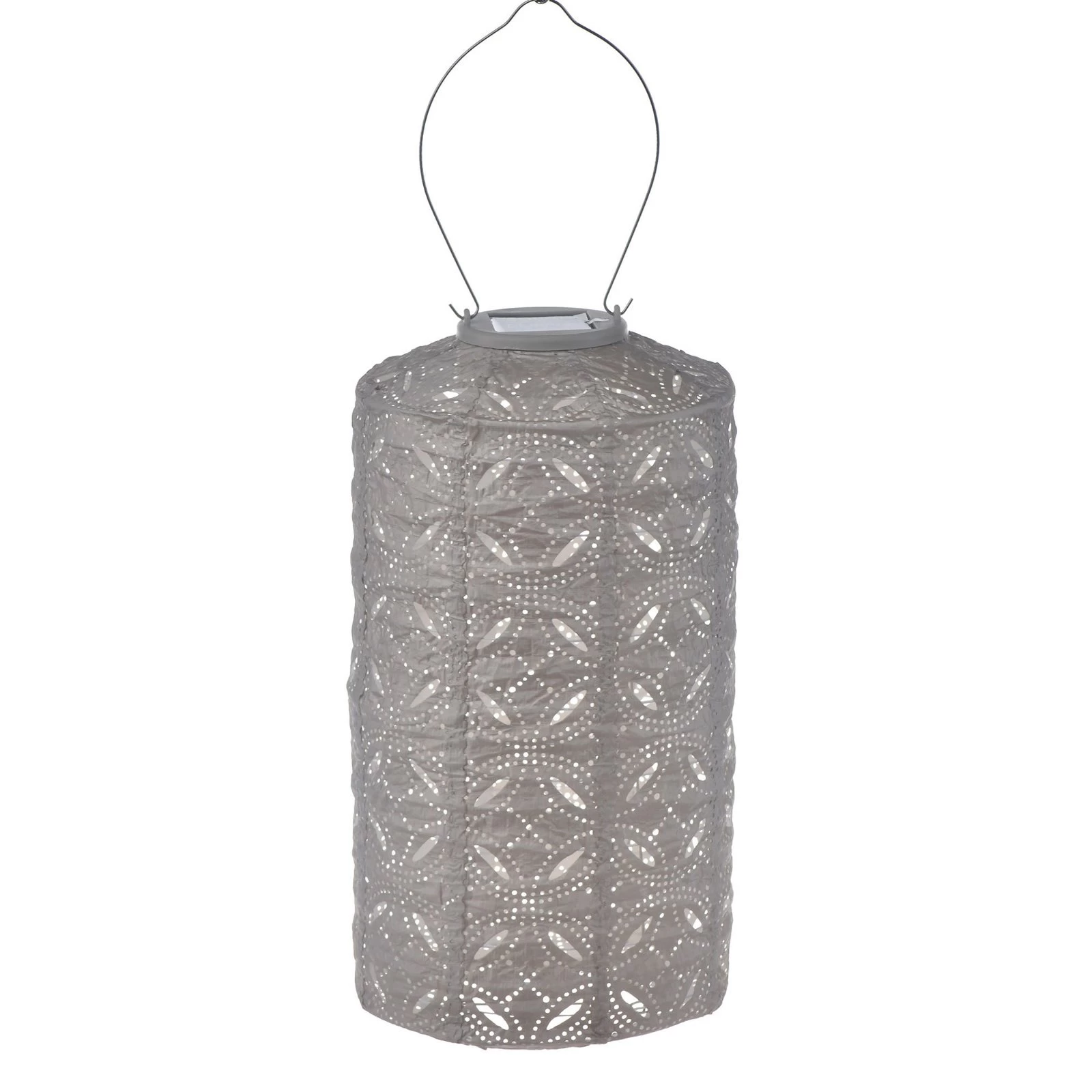 Solarlaterne 'Cylinder 18 Mandela', Light Taupe, Ø 18 X 33 Cm 3 Solarlaterne 'Cylinder 18 Mandela', Light Taupe, Ø 18 X 33 Cm