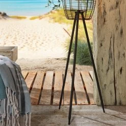 Solar-Standleuchte 'Killarney', Schwarz, Metall, Ø 20,5 X H 32 Cm -Fashion Garden Store 2950100705 Solar Filament LED Dreibein Killarney 3 1 120446