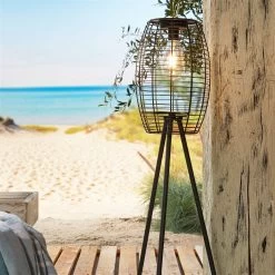 Solar-Standleuchte 'Killarney', Schwarz, Metall, Ø 20,5 X H 32 Cm -Fashion Garden Store 2950100705 Solar Filament LED Dreibein Killarney 3 120447