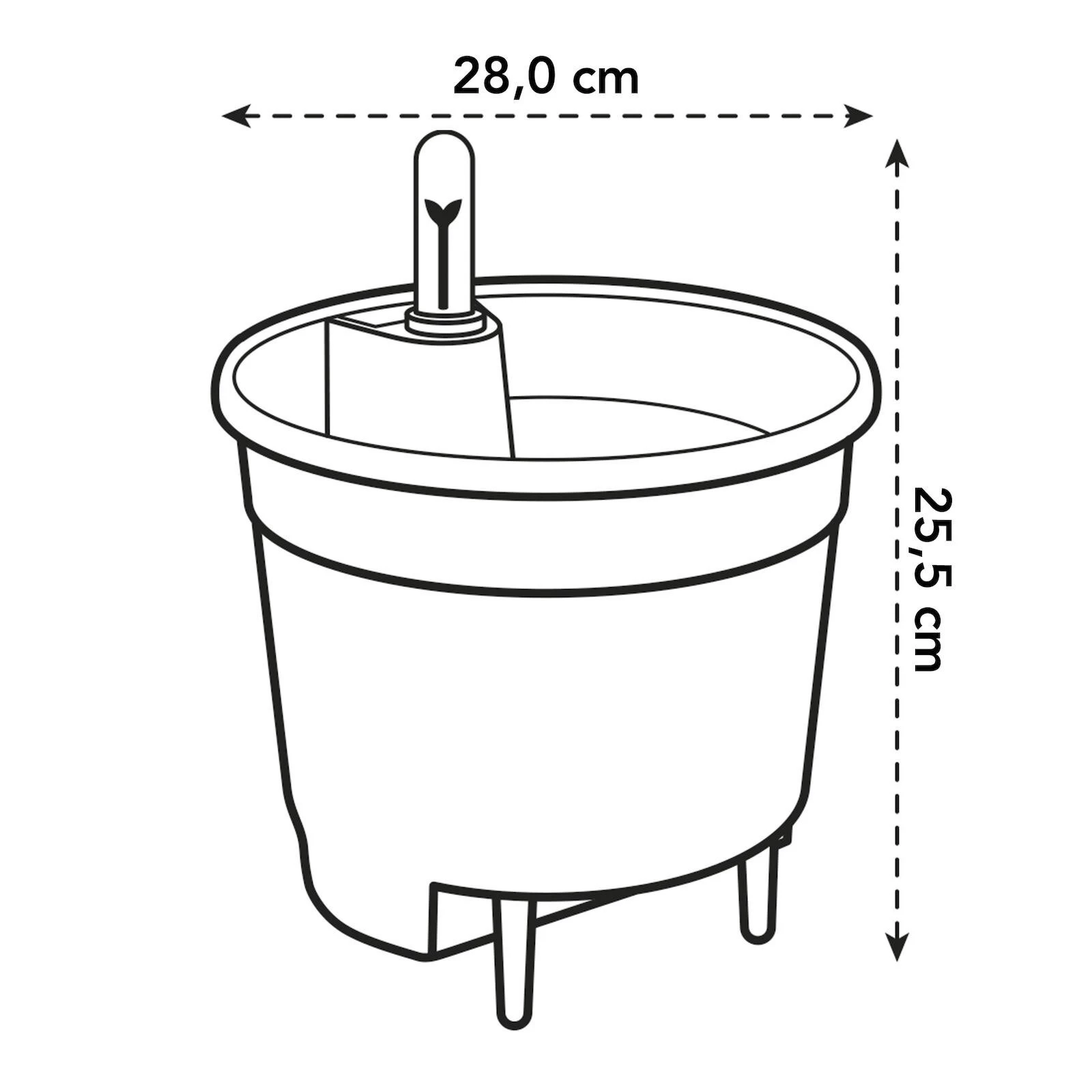 Elho Selbstbewässerungssystem, Living Black, Innovativ, Einfache Anwendung 4 Elho Selbstbewässerungssystem, Living Black, Innovativ, Einfache Anwendung – Bild 2
