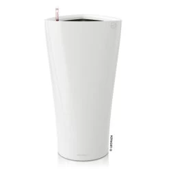 LECHUZA Delta Premium, All-in-One-Set, Weiß Hochglanz, Ø 30 Cm, H:56 Cm -Fashion Garden Store 3325100135 Delta Premium30 weiss All in One Set D30xH56 cm RGB 7579