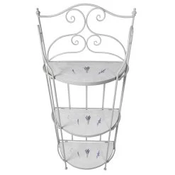 Mosaik-Regal Lille, Hellgrau, Lavendel-Mosaikfliesen, Ca. 28 X 53 X 126 Cm -Fashion Garden Store 3910302502 Mosaik Regal lille hellgrau ca28x53x126cm5 72001