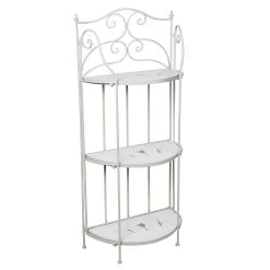 Mosaik-Regal Lille, Hellgrau, Lavendel-Mosaikfliesen, Ca. 28 X 53 X 126 Cm -Fashion Garden Store 3910302502 Mosaik Regal lille hellgrau ca28x53x126cm 72000