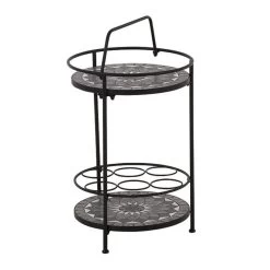 Siena Garden Serviertisch, Como, Matt Schwarz, Ca. 71 X 70 X 35 Cm 11 Siena Garden Serviertisch, Como, Matt Schwarz, Ca. 71 X 70 X 35 Cm -Fashion Garden Store 3910302506 Serviertisch Como matt schwarz Mosaik dunkgelgrau4 74989