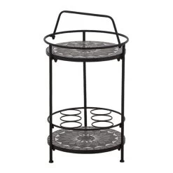 Siena Garden Serviertisch, Como, Matt Schwarz, Ca. 71 X 70 X 35 Cm 10 Siena Garden Serviertisch, Como, Matt Schwarz, Ca. 71 X 70 X 35 Cm -Fashion Garden Store 3910302506 Serviertisch Como matt schwarz Mosaik dunkgelgrau5 74988