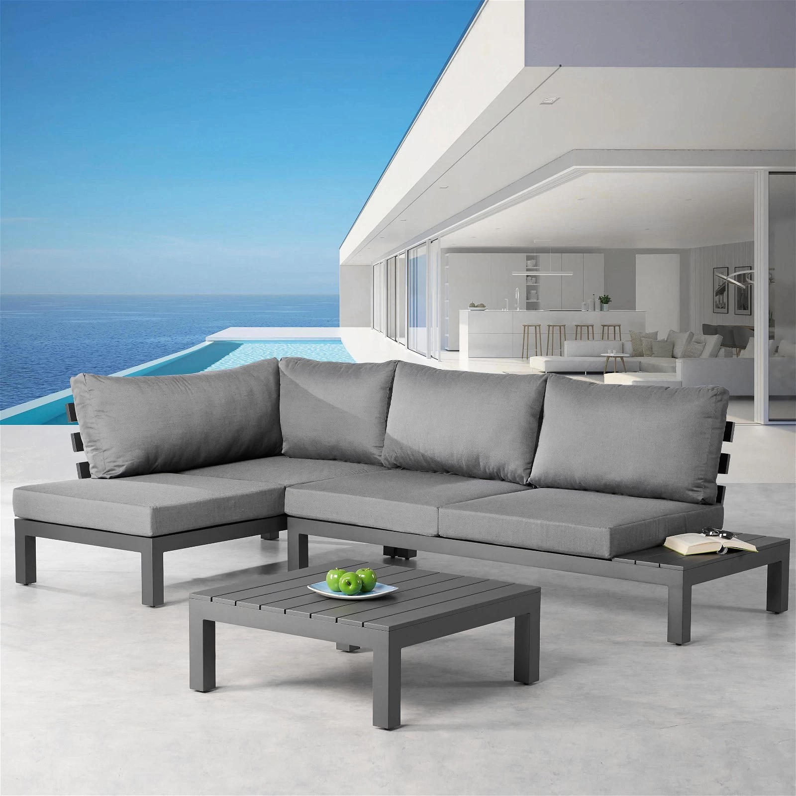 Lounge-Gruppe 'Luanda', 3-teilig, Best, Anthrazit 3 Lounge-Gruppe 'Luanda', 3-teilig, Best, Anthrazit