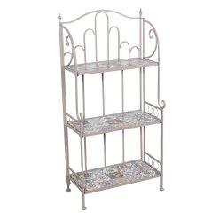 Mosaik-Wandregal 'Toulouse', Braungrau, Stahl, Naturstein, Ca. 30,5 X 57 X 118 Cm -Fashion Garden Store 3910302586 Mosaik Wandregal Toulouse braungrau 2 88909