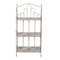 Mosaik-Wandregal 'Toulouse', Braungrau, Stahl, Naturstein, Ca. 30,5 X 57 X 118 Cm -Fashion Garden Store 3910302586 Mosaik Wandregal Toulouse braungrau 5 88912