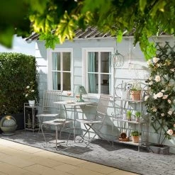 Mosaik-Wandregal 'Toulouse', Braungrau, Stahl, Naturstein, Ca. 30,5 X 57 X 118 Cm