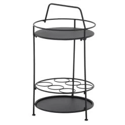 Fashion Garden Store -Fashion Garden Store 3910302596 Beistelltisch Siero Stahl matt schwarz Masse D42cm H74cm 1 84307