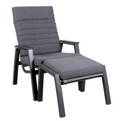 Loungesessel 'Paris', Grau/schwarz -Fashion Garden Store 3910302694 Loungesessel Paris inkl Auflage 9 118554