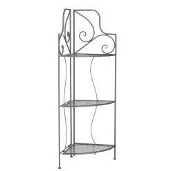 Eckregal 'Thalia', Dunkelgrau, Eisen, Ca. 32 X 32 X H111 Cm