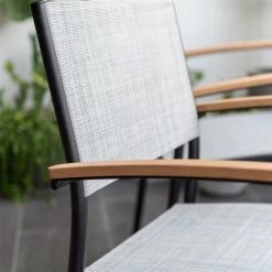 Stapelsessel 'Vera', Mattschwarz/birkengrau, Ca. 83 X 55 X 55 Cm 11 Stapelsessel 'Vera', Mattschwarz/birkengrau, Ca. 83 X 55 X 55 Cm -Fashion Garden Store 3910302710 Alu Stapelsessel Vera matt schwarz Textilen birkengrau 21 4 119301