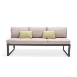 Dining-Bank 'Jimmy', 3-Sitzer, Grau, Ca. 191 X 89 X 75 Cm