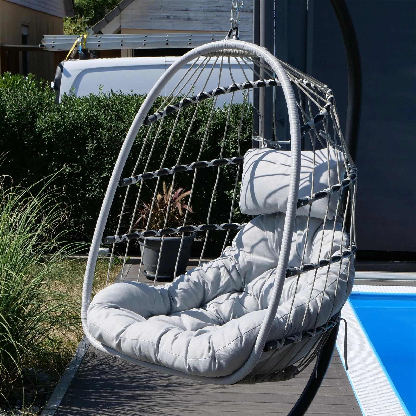 Hängesessel 'Folt Sterzing' Inkl. Auflagen, Light Grey 4 Hängesessel 'Folt Sterzing' Inkl. Auflagen, Light Grey – Bild 2