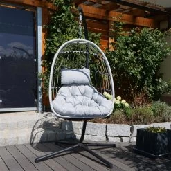 Hängesessel 'Folt Sterzing' Inkl. Auflagen, Light Grey