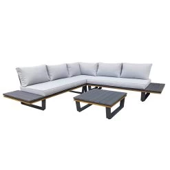 Alu-Eckloungegruppe 'Cahors' Inkl. Kissen, 4tlg., Anthrazit