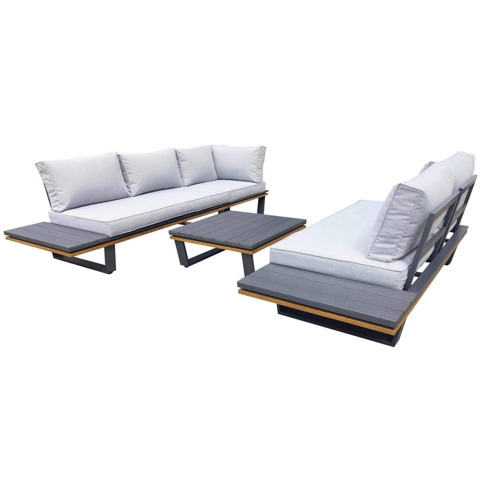 Alu-Eckloungegruppe 'Cahors' Inkl. Kissen, 4tlg., Anthrazit 6 Alu-Eckloungegruppe 'Cahors' Inkl. Kissen, 4tlg., Anthrazit – Bild 4