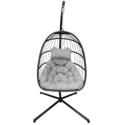 Hängesessel 'Folt Sterzing' Inkl. Auflagen, Schwarz -Fashion Garden Store 3910302723 Haengesessel Folt Sterzing schwarz inkl Auflage 1 123058