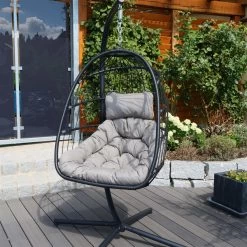 Hängesessel 'Folt Sterzing' Inkl. Auflagen, Schwarz