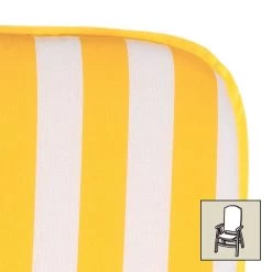 Best Hochlehnerauflage Gelb/weiß, Ca. 120 X 50 X 6 Cm