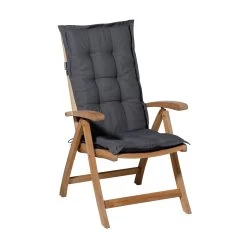 Madison Hochlehnerauflage 'Panama', Grau, Ca. 123 X 50 Cm