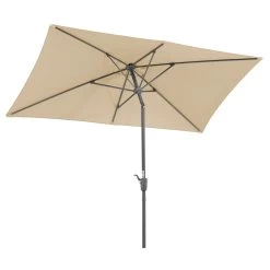 Mittelstockschirm 'Tunis', Ca. 270 X 150 Cm, Natur -Fashion Garden Store 3910503161 Sonnenschirm Tunis natur 8 90533