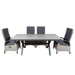 Tisch 'Westerland', Grau, Glas/Alu, Ca. Ca. 205 X 100 X H74 Cm -Fashion Garden Store 3910801535 Alu Tisch Westerland 16 102347