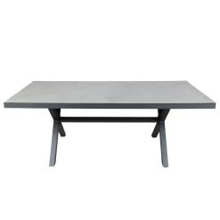 Tisch 'Westerland', Grau, Glas/Alu, Ca. Ca. 205 X 100 X H74 Cm -Fashion Garden Store 3910801535 Alu Tisch Westerland 8 102350