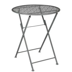 Klapptisch 'Thalia', Dunkelgrau, Ca. Ø60 X H70 Cm