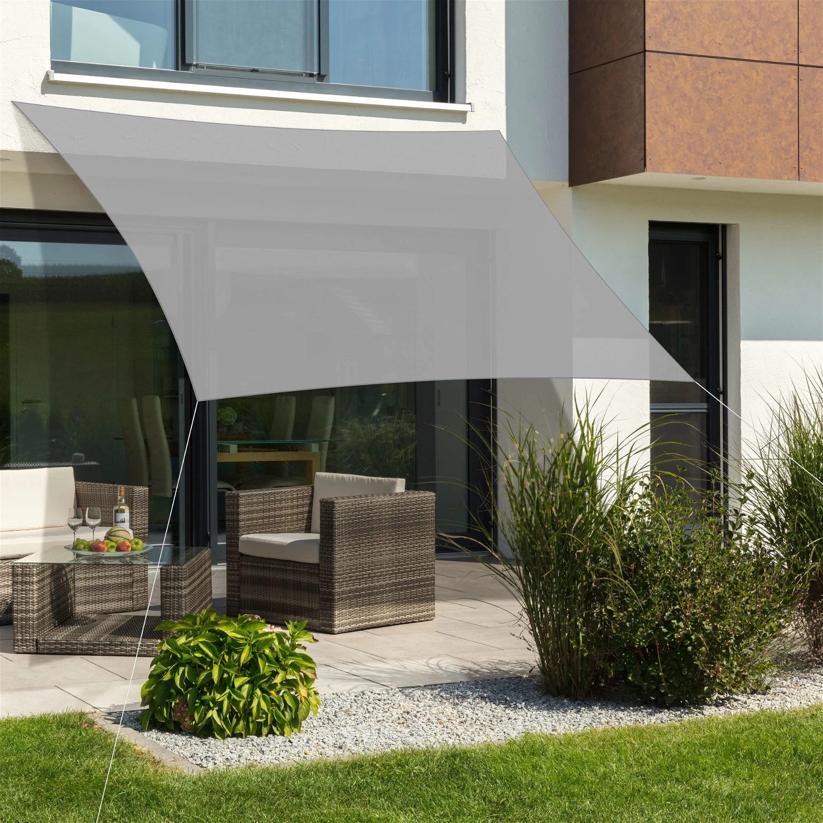 Sonnensegel 'Teneriffa', Rechteckig, 360 X 360 Cm, HDPE-Gewebe 3 Sonnensegel 'Teneriffa', Rechteckig, 360 X 360 Cm, HDPE-Gewebe