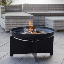 Edelstahl- Feuerstelle 'X 70', Schwarz, 40 X 75 Cm 8 Edelstahl- Feuerstelle 'X 70', Schwarz, 40 X 75 Cm -Fashion Garden Store 3920100744 Feuerschale X70 schwarz 2 109406