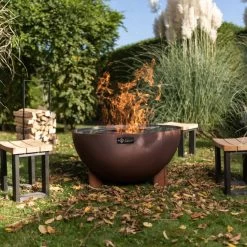 Edelstahl-Feuerstelle 'TRIA', Rost, 100 X 55 X 100 Cm -Fashion Garden Store 3920100752 Feuerstelle TRIA rost ca100x55x100cm 6 125227