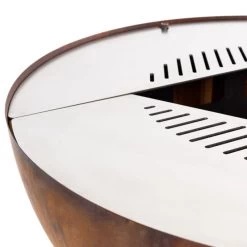 Edelstahl-Feuerstelle 'TRIA', Rost, 100 X 55 X 100 Cm -Fashion Garden Store 3920100752 Feuerstelle TRIA rost ca100x55x100cm 8 125233