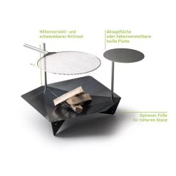 Höfats TRIPLE Grillrost Aus Edelstahl, Maße 45 Cm -Fashion Garden Store 3920501765 TRIPLE Grillrost D45cm 4 57579