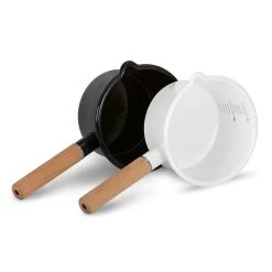 Petromax Stieltopf, Schwarz, Edelstahl/Holz, Ca. 1 Liter -Fashion Garden Store 3920502263 petromax emaille stieltopf 4 121451