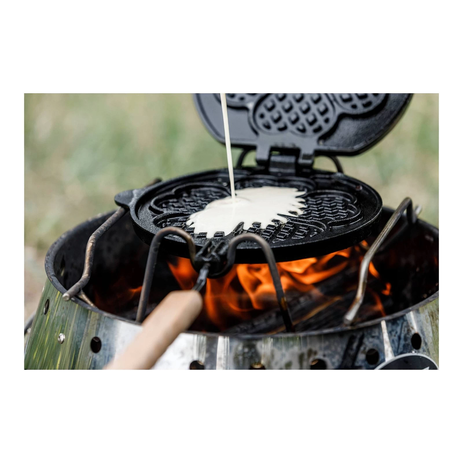 Petromax Wende-Waffeleisen, Schwarz, H 9 X B 22 X T 54 Cm 4 Petromax Wende-Waffeleisen, Schwarz, H 9 X B 22 X T 54 Cm – Bild 2