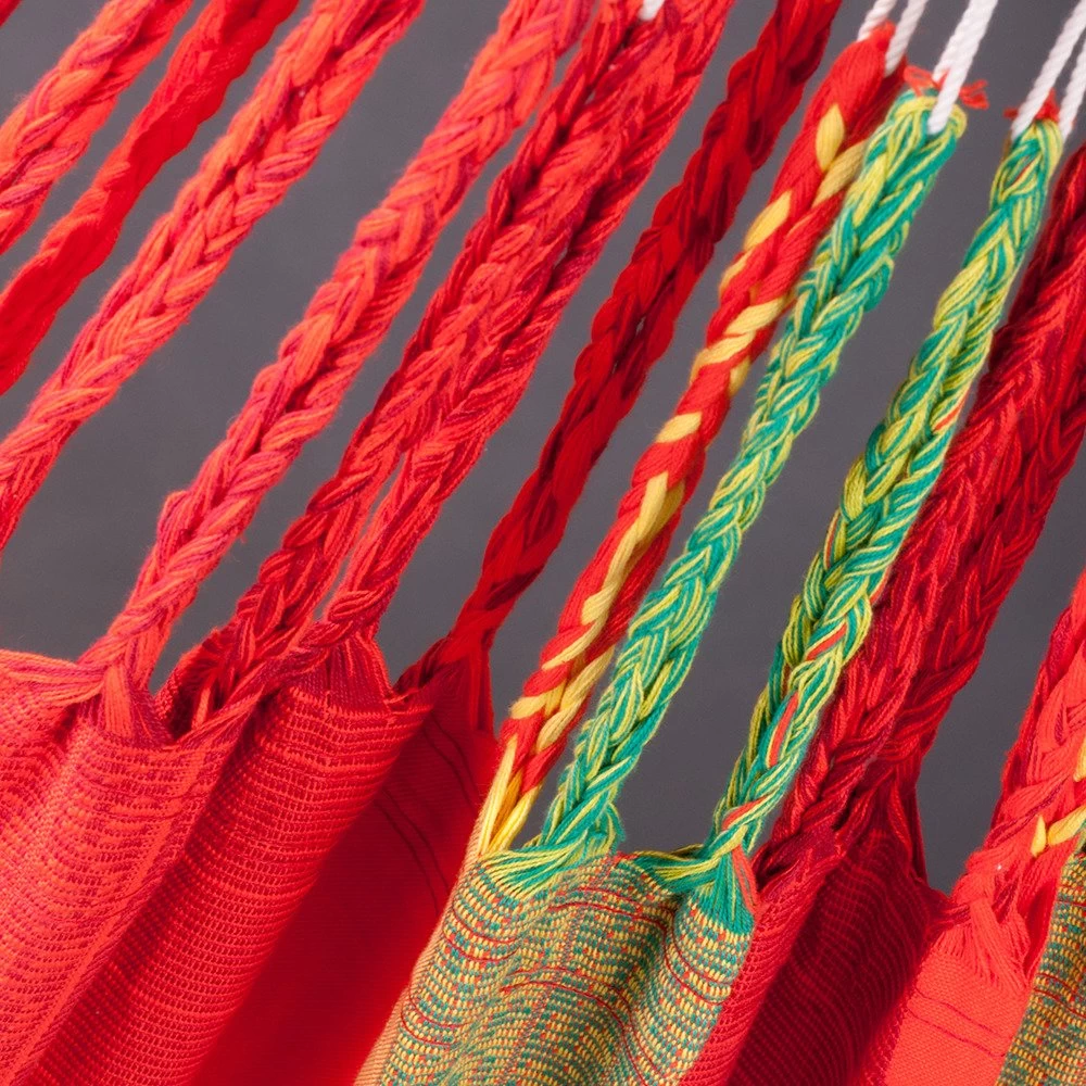 LA SIESTA Hängematte Kingsize Flora Chili, Aus Bio-Baumwolle 6 LA SIESTA Hängematte Kingsize Flora Chili, Aus Bio-Baumwolle – Bild 4