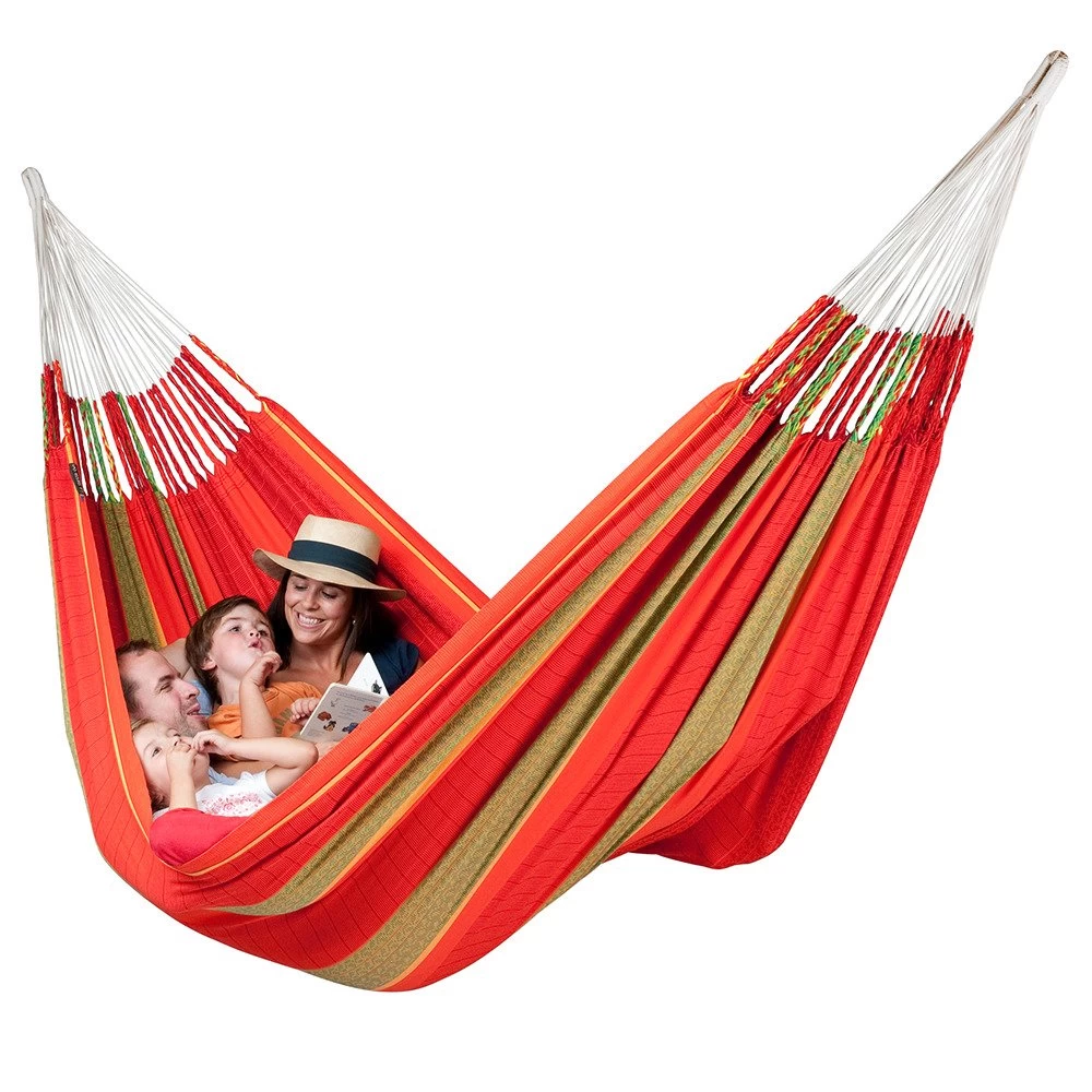 LA SIESTA Hängematte Kingsize Flora Chili, Aus Bio-Baumwolle 4 LA SIESTA Hängematte Kingsize Flora Chili, Aus Bio-Baumwolle – Bild 2