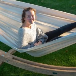 LA SIESTA Doppel-Hängematte Brisa, Vanilla, Outdoor Material, Bis 160 Kg, Wetterfest -Fashion Garden Store 3940200279 Doppel Haengematte Brisa vanilla Outdoor Material 12 61114