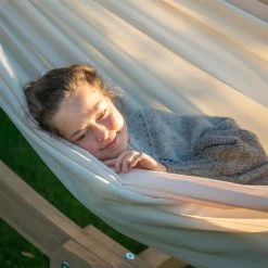 LA SIESTA Doppel-Hängematte Brisa, Vanilla, Outdoor Material, Bis 160 Kg, Wetterfest -Fashion Garden Store 3940200279 Doppel Haengematte Brisa vanilla Outdoor Material 14 61113