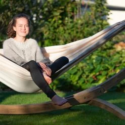 LA SIESTA Doppel-Hängematte Brisa, Vanilla, Outdoor Material, Bis 160 Kg, Wetterfest -Fashion Garden Store 3940200279 Doppel Haengematte Brisa vanilla Outdoor Material 9 61116