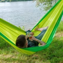 LA SIESTA Singe-Reisehängematte Colibri 3.0, Palm, Nylon, Bis 180 Kg, Reißfest, Leicht -Fashion Garden Store 3940200282 Single Reisehaengematte Colibri 3 0 palm Nylon Stoff 7 61223